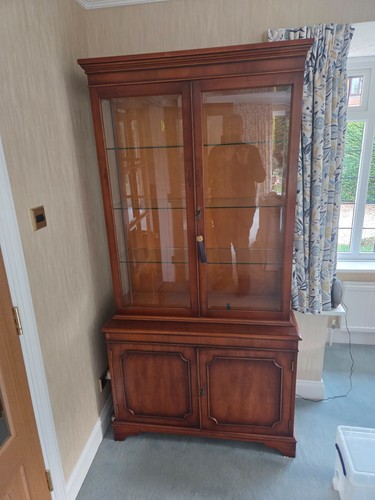 Bradley display cabinet yew - bradley,