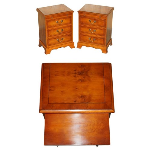 Pair bradley furniture burr - pair, of