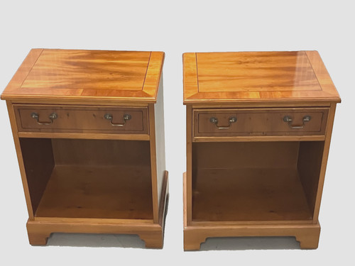 Pair vintage burr yew - of,